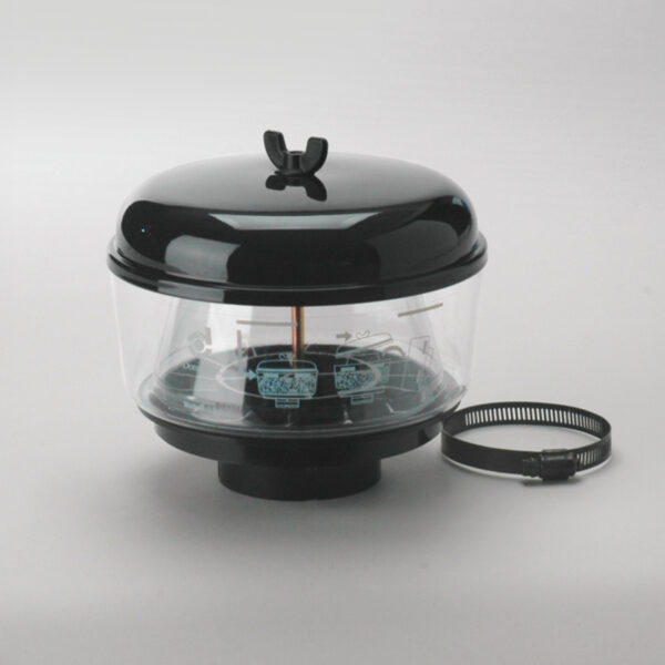 Préfiltre cyclonique Donaldson transparent Ø7" avec entrée Ø3"