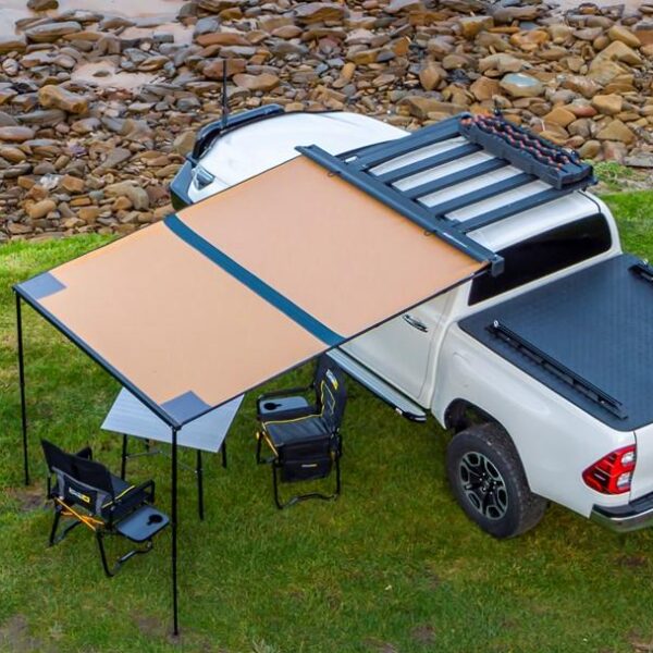 AWNING ALUMINIUM BLACK 2M WITH LIGHT ARB – Image 5