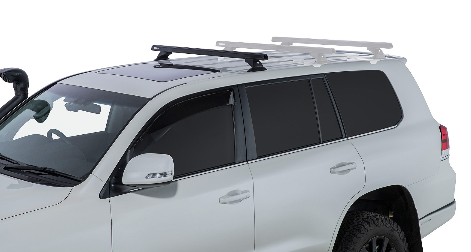 Kit 1 barre de toit avant noire Heavy Duty 1375mm avec pied RCH Toyota Land Cruiser série 200 2007-2021 – Image 5