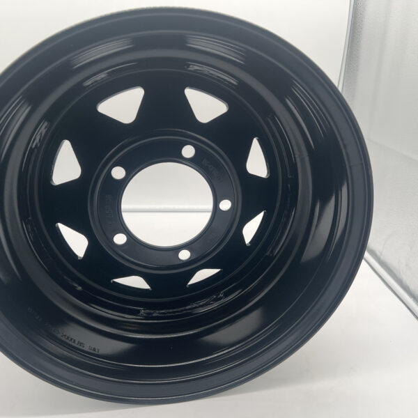 Alternative view of Jante acier Triangular noire 7X15 5x139.7 Suzuki Jimny & Samurai