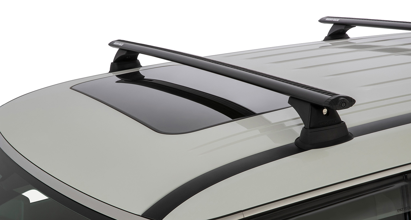 Kit 2 barres de toit noire Vortex 1370mmRCH Infiniti QX80 / Nissan Patrol Y62 2014- – Image 6