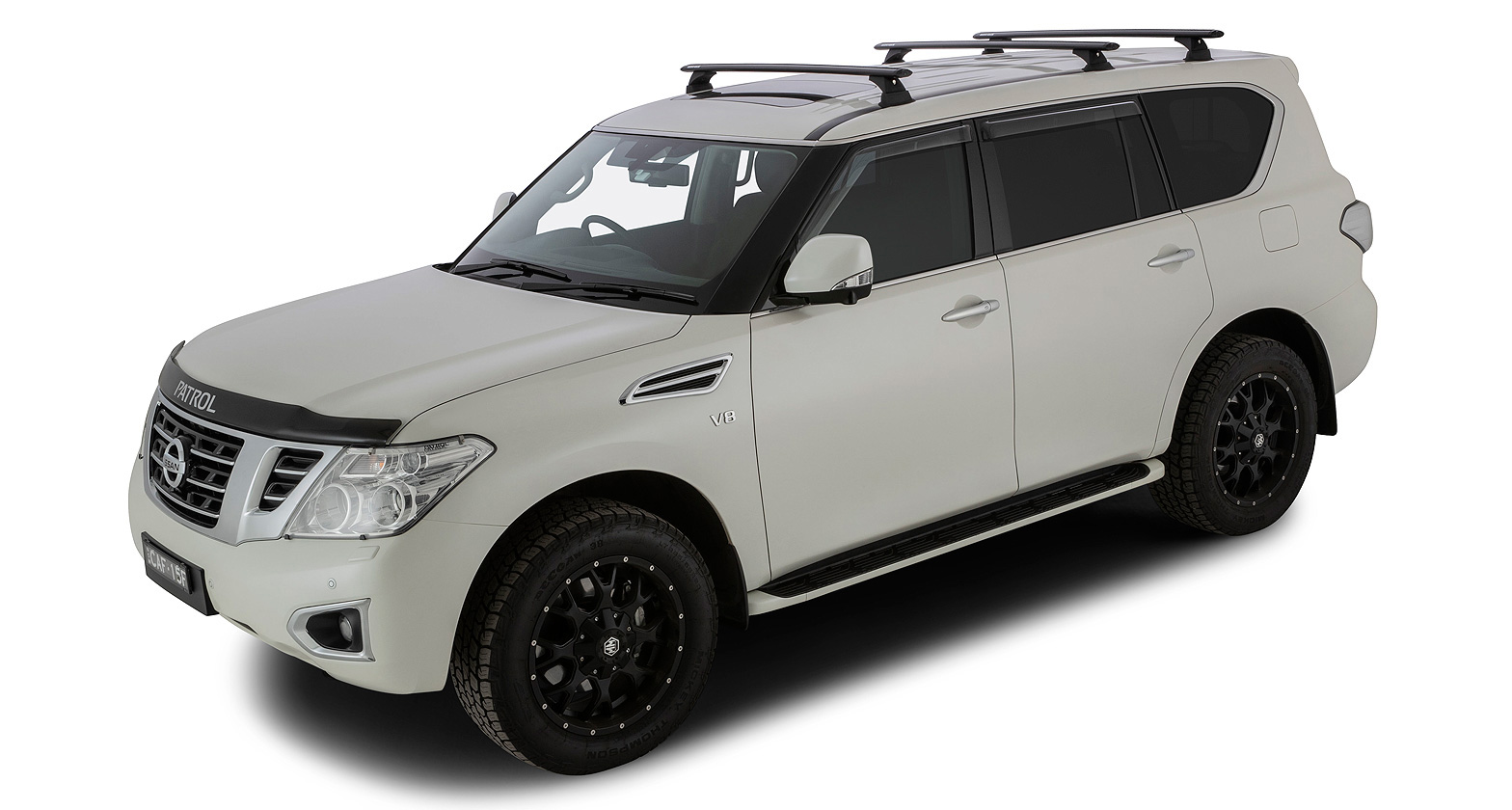 Kit 2 barres de toit noire Vortex 1370mmRCH Infiniti QX80 / Nissan Patrol Y62 2014- – Image 7