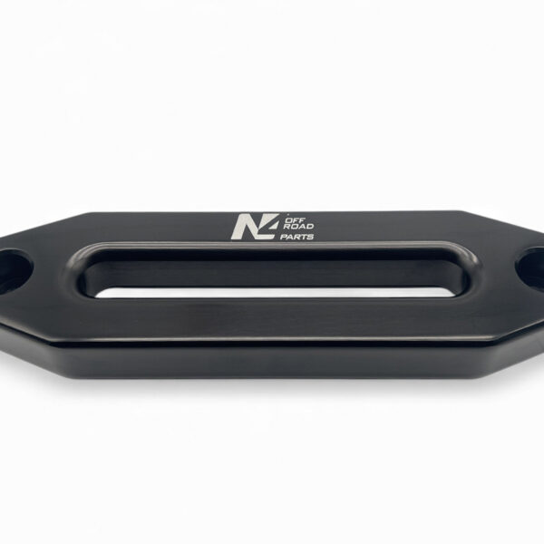 Ecubier aluminium noir pour corde de treuil synthétique N4-Offroad