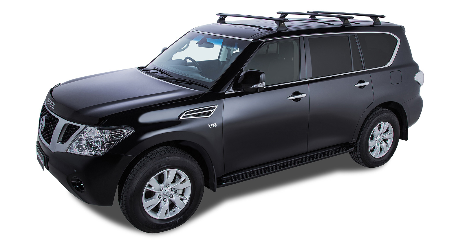 Kit 2 barres de toit noire Vortex 1370mmRCH Infiniti QX80 / Nissan Patrol Y62 2014- – Image 9