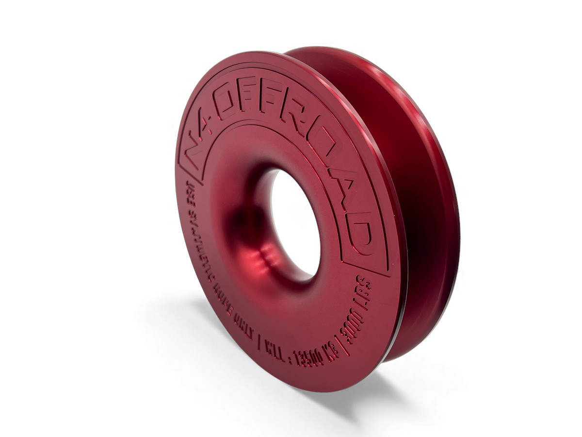 Anneau de treuillage alu 13.5T Ø148mm rouge N4-Offroad avec etui – Image 6