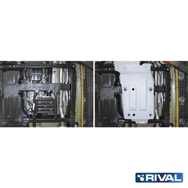 Alternative view of PLAQUE PROTECTION RIVAL BOITES  DE VITESSE & TRANSFERT JEEP JL  (bN10