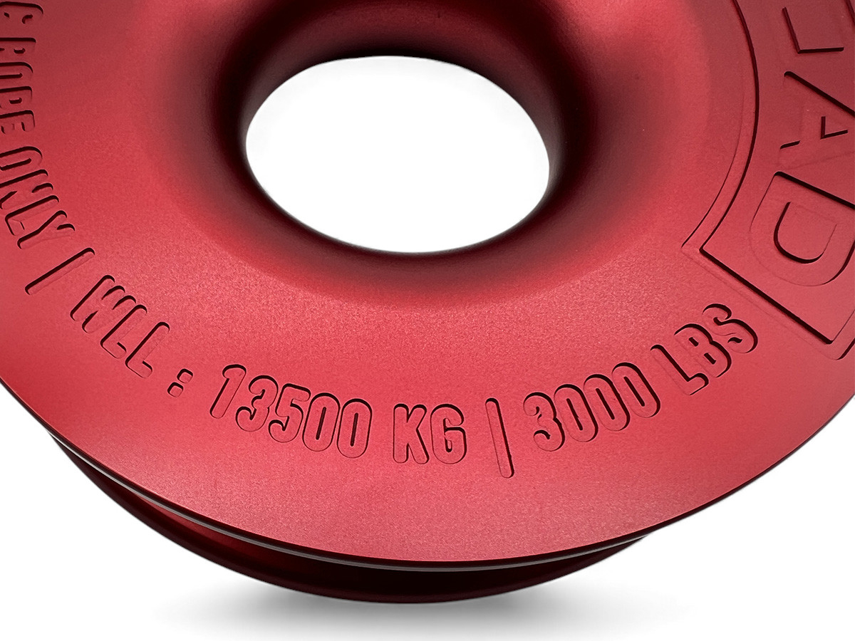 Anneau de treuillage alu 13.5T Ø148mm rouge N4-Offroad avec etui – Image 10