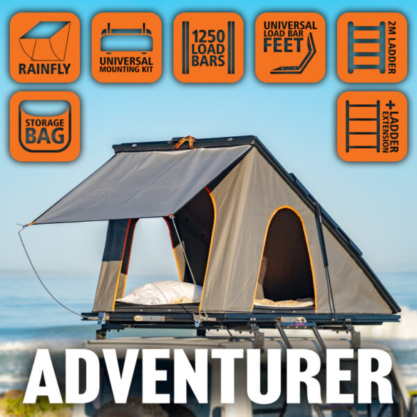 Pack Aventure - Tente de toit Alu-Cab LT-50 Lightweight Noire