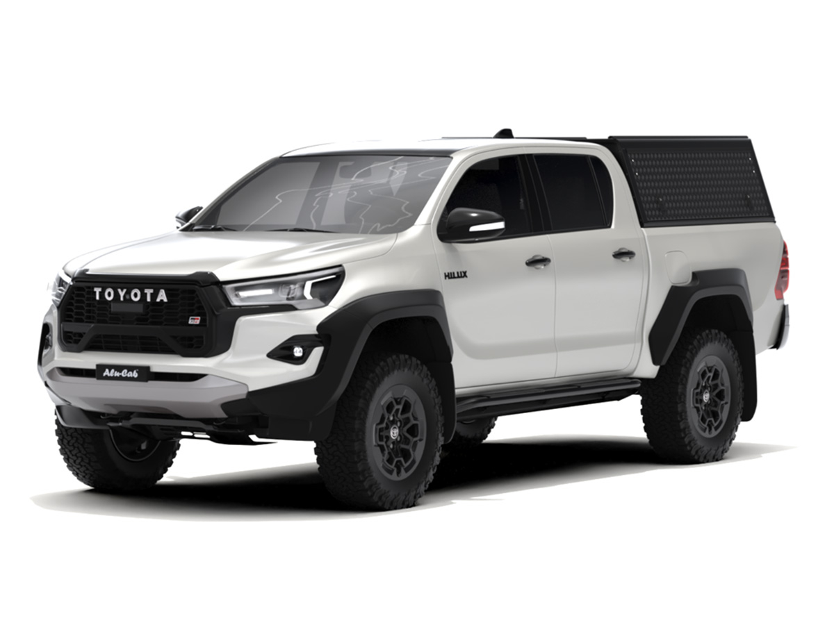Hardtop Explorer Guard aluminium noir strié Toyota Hilux Revo double cabine Alu Cab – Image 7