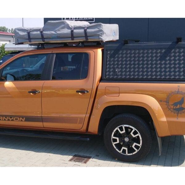 Hardtop Explorer noir strié Volkswagen Amarok 2010-2022 double cabine Alu-Cab