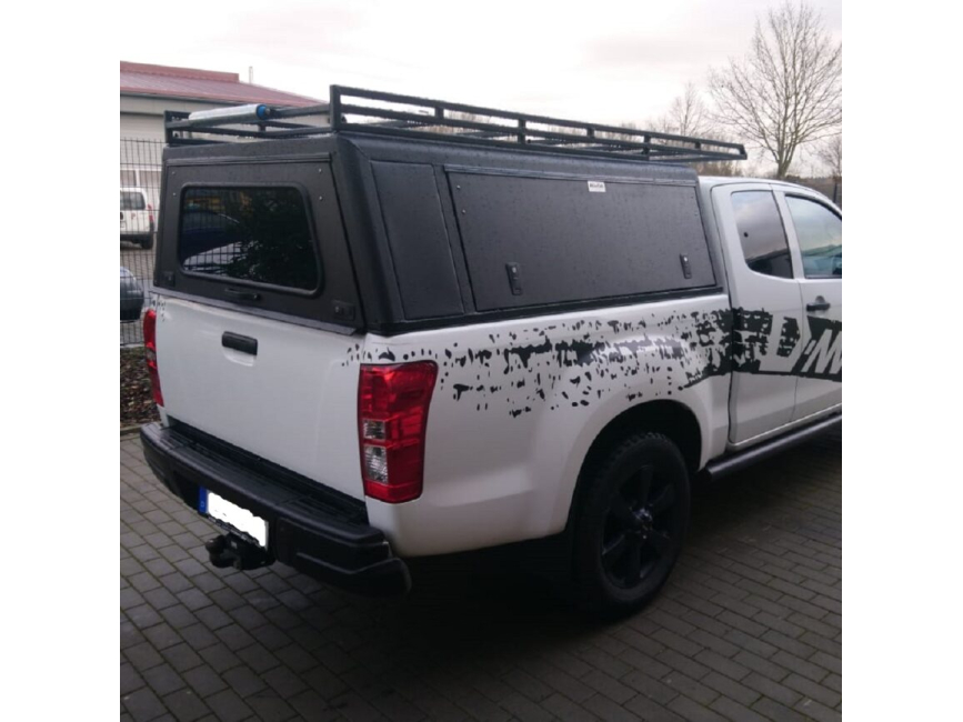Hardtop Explorer noir lisse Isuzu D-Max 2012-2020 Space-Cab Alu-Cab