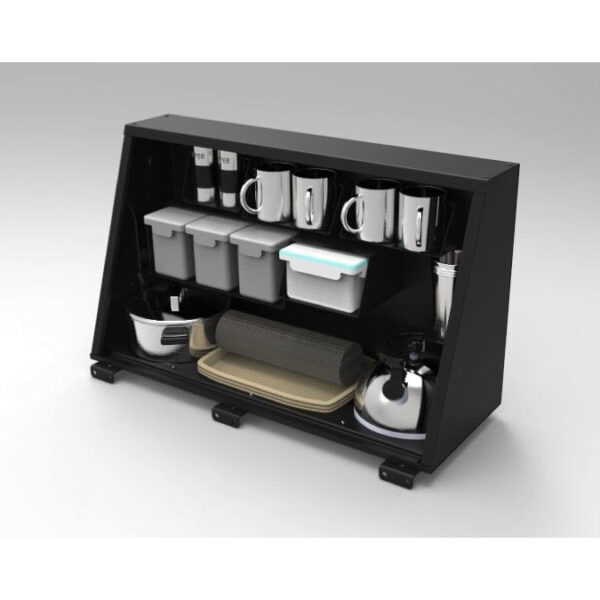 Ensemble de cuisine noir universel 750mm pour compartiments latéraux de hardtop Alu-Cab