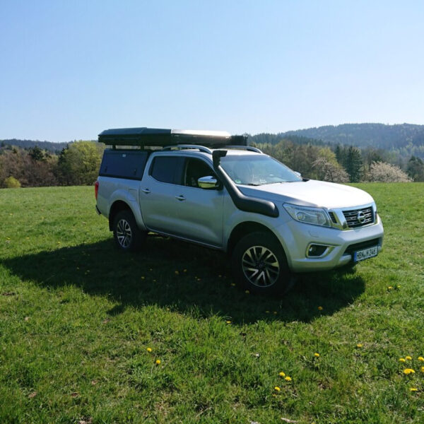 Hardtop Contour noir/ lisse sans fenêtre latérale pour Nissan Navara NP30 EU 2015+ double cabine Alu-Cab