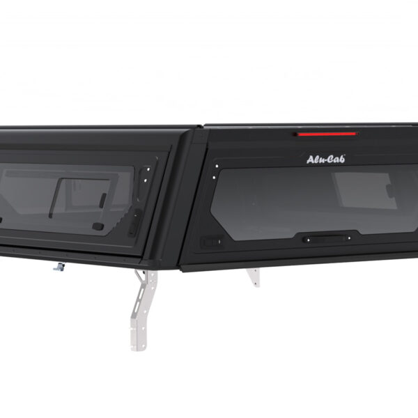 Hardtop Contour noir/ lisse avec fenêtre latérale pour Toyota Hilux Revo 2016+ double cabine Alu-Cab