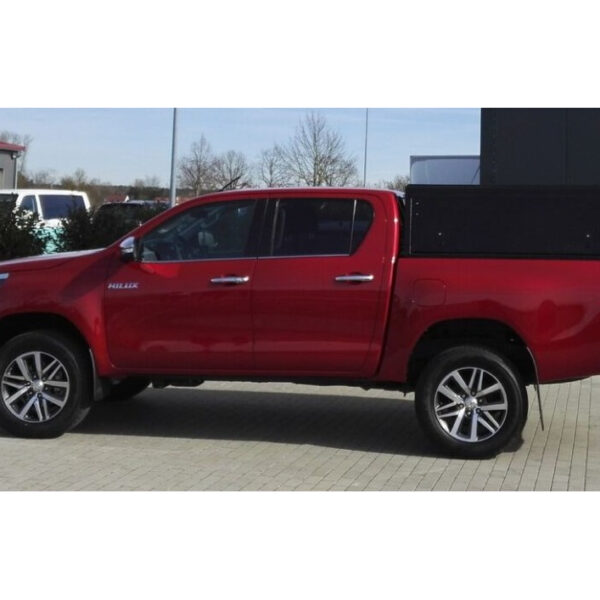 Hardtop Contour noir/ lisse sans fenêtre latérale Toyota Hilux Revo 2016+ xtra-Cab Alu-Cab