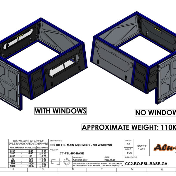 ModCAP Base pour benne 6.5' Alu-Cab