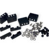 Pieds pour barres de toit transversales 60 mm en noir Alu-Cab