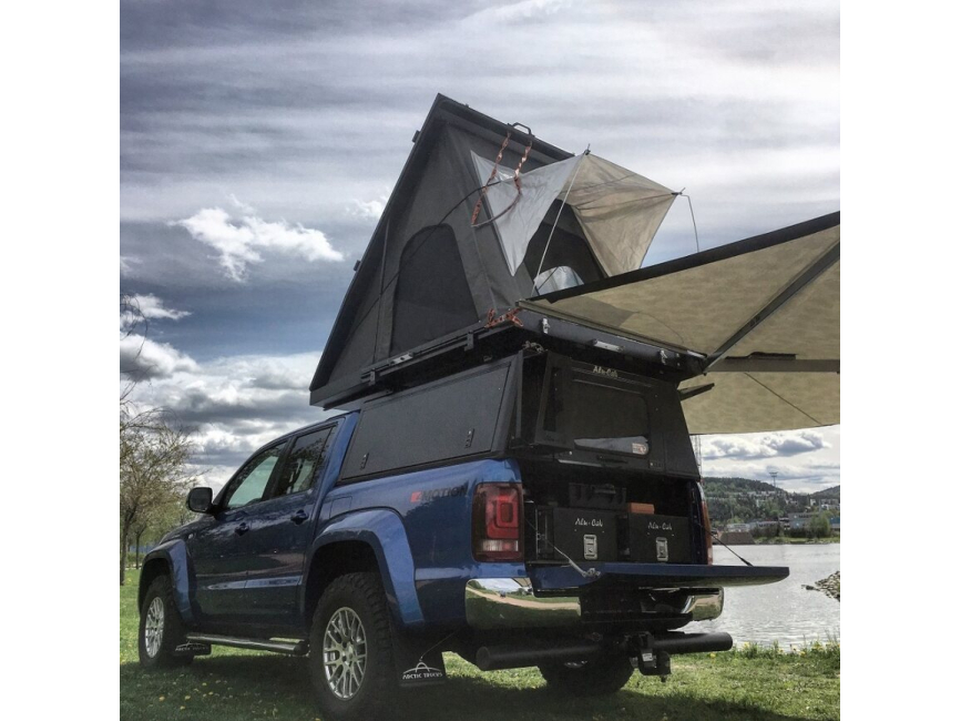 Hardtop Adventure noir lisse Volkswagen Amarok 2010-2022 double cabine Alu-Cab – Image 2