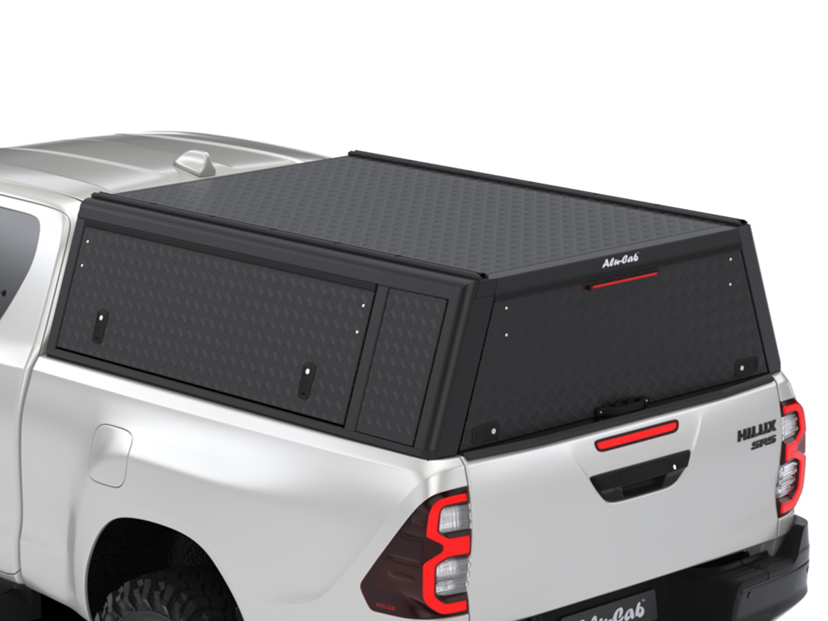 Hardtop Explorer Guard aluminium noir strié Toyota Hilux Revo extra cabine Alu Cab – Image 3