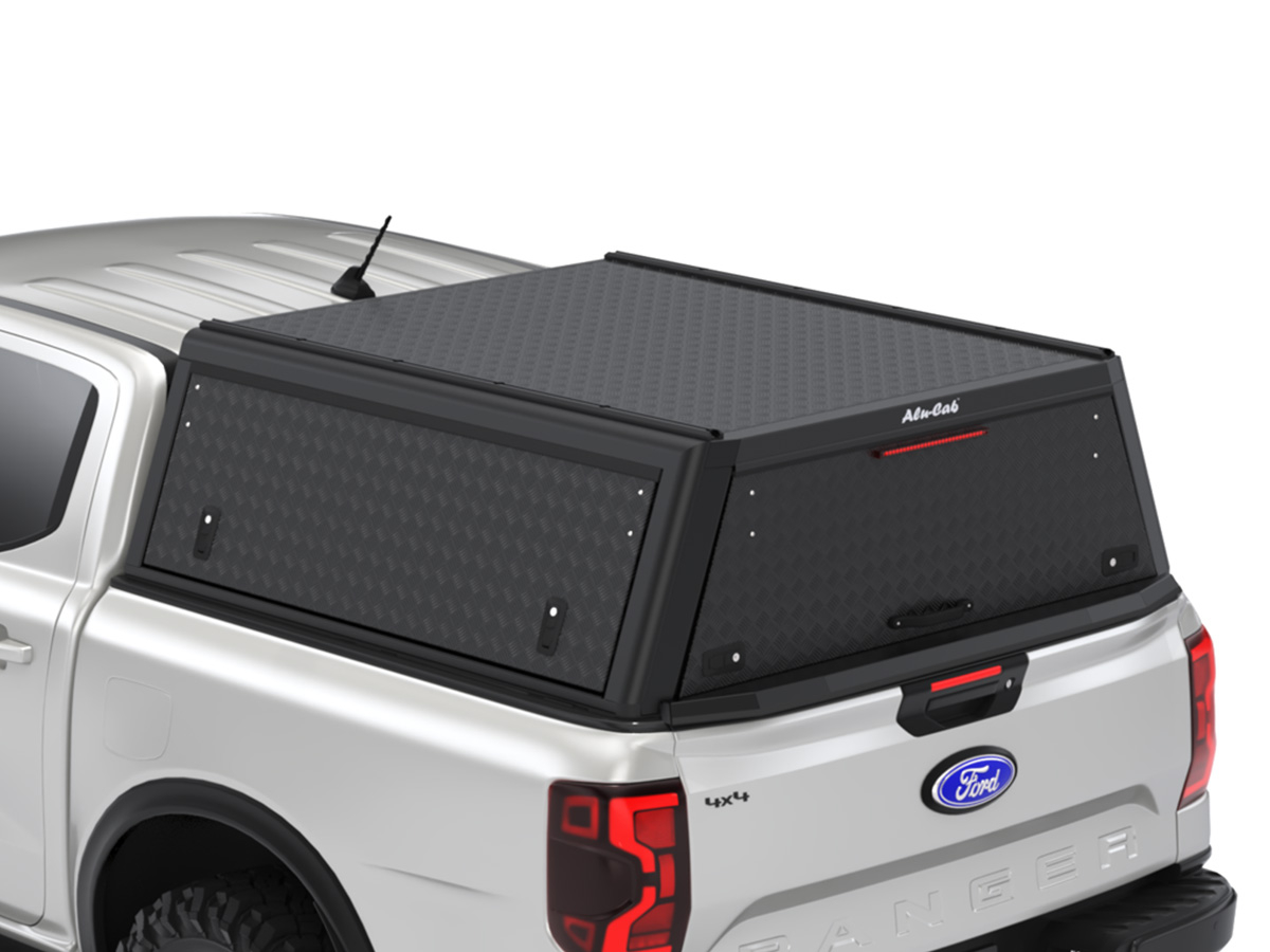 Hardtop Explorer Guard aluminium noir strié Ford Ranger 2023+ double cabine Alu Cab – Image 3