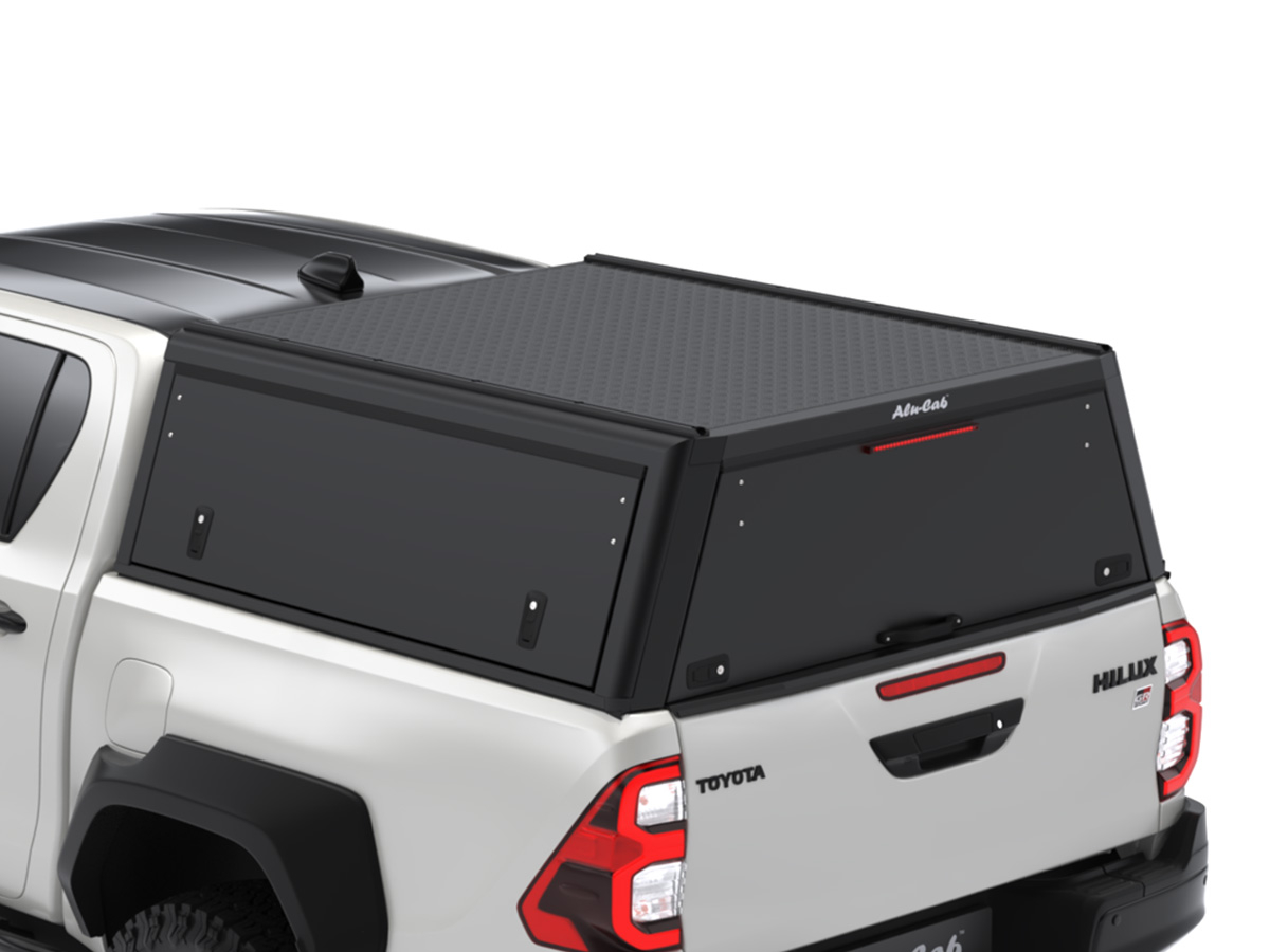 Hardtop Explorer Guard aluminium noir lisse Toyota Hilux Revo double cabine Alu Cab – Image 3