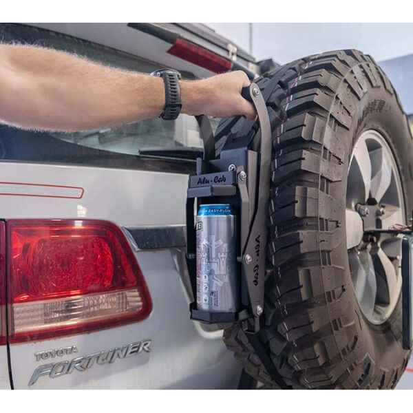 Alternative view of Kit de montage de presse canette sur roue de secours Can Crusher Alu-Cab