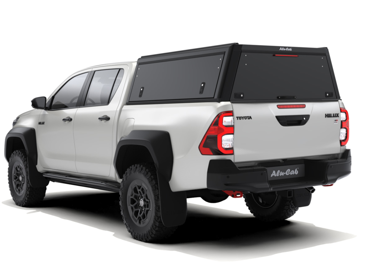 Hardtop Explorer Guard aluminium noir lisse Toyota Hilux Revo double cabine Alu Cab – Image 4