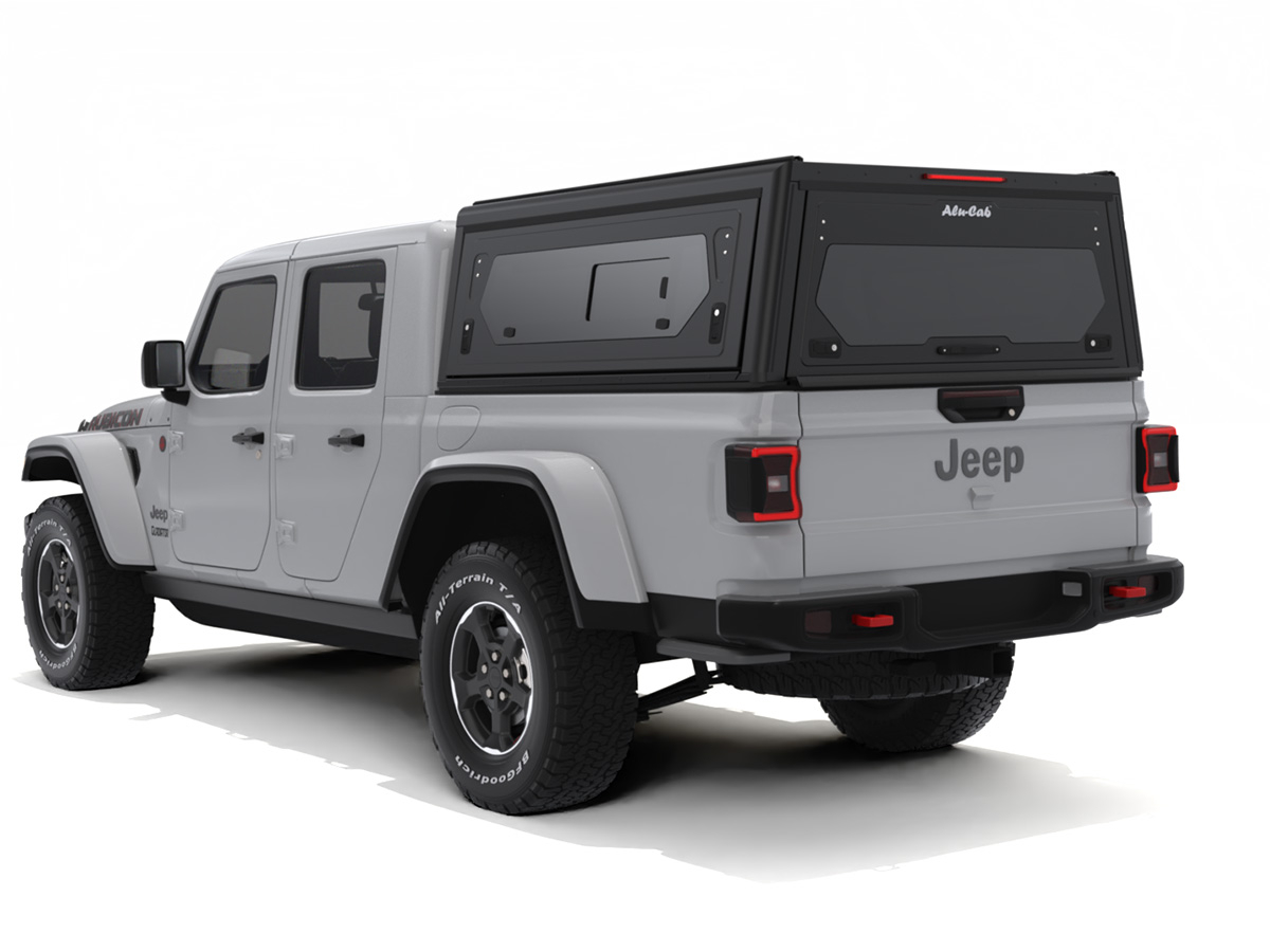 Hardtop Contour noir/ lisse avec fenêtre latérale pour Jeep Gladiator 2019+ Alu-Cab – Image 4