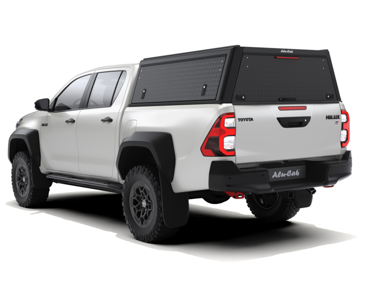 Hardtop Explorer Guard aluminium noir strié Toyota Hilux Revo double cabine Alu Cab – Image 4