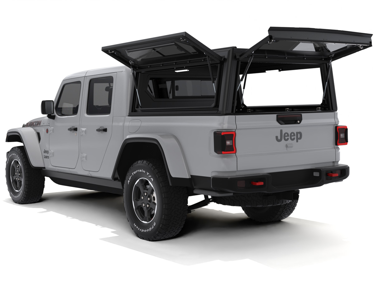 Hardtop Contour noir/ lisse avec fenêtre latérale pour Jeep Gladiator 2019+ Alu-Cab – Image 5