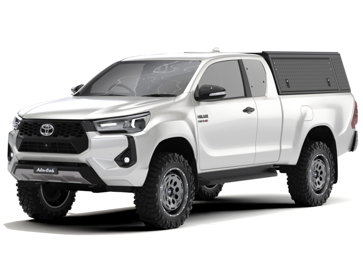 Hardtop Explorer Guard aluminium noir strié Toyota Hilux Revo extra cabine Alu Cab – Image 7