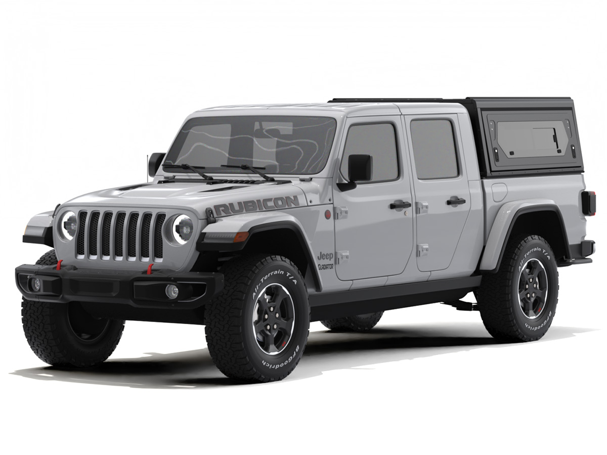 Hardtop Contour noir/ lisse avec fenêtre latérale pour Jeep Gladiator 2019+ Alu-Cab – Image 7