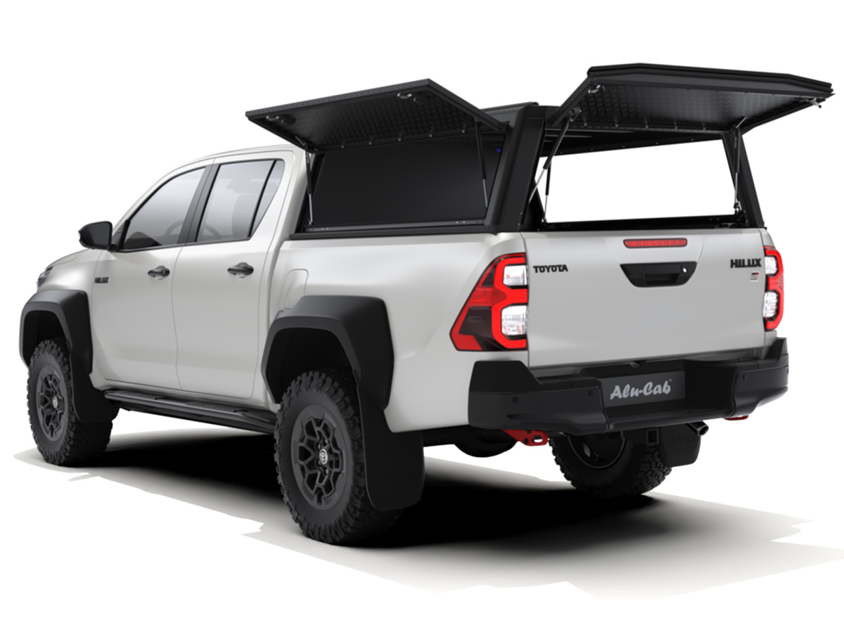 Hardtop Explorer Guard aluminium noir strié Toyota Hilux Revo double cabine Alu Cab – Image 5
