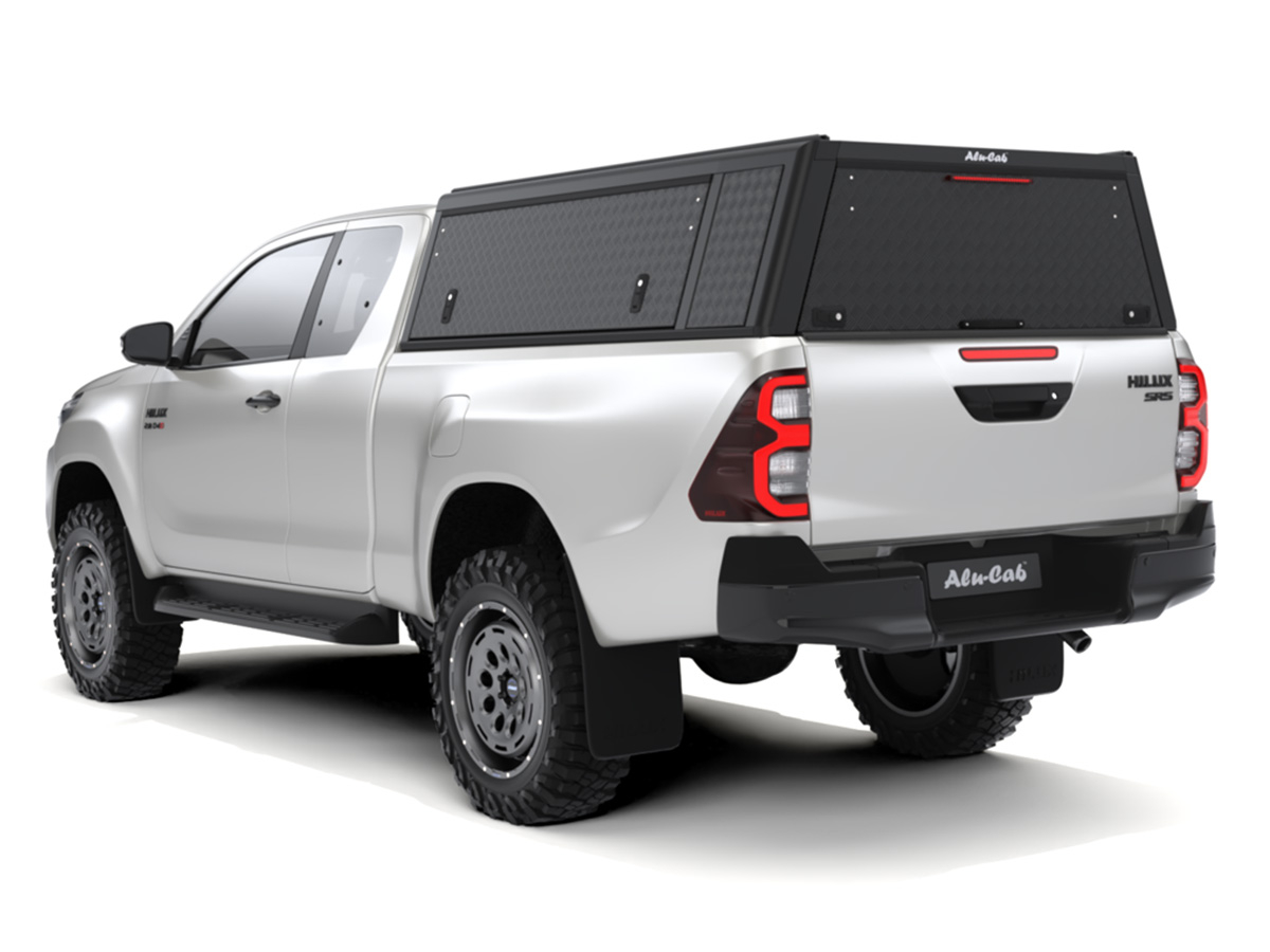 Hardtop Explorer Guard aluminium noir strié Toyota Hilux Revo extra cabine Alu Cab – Image 4