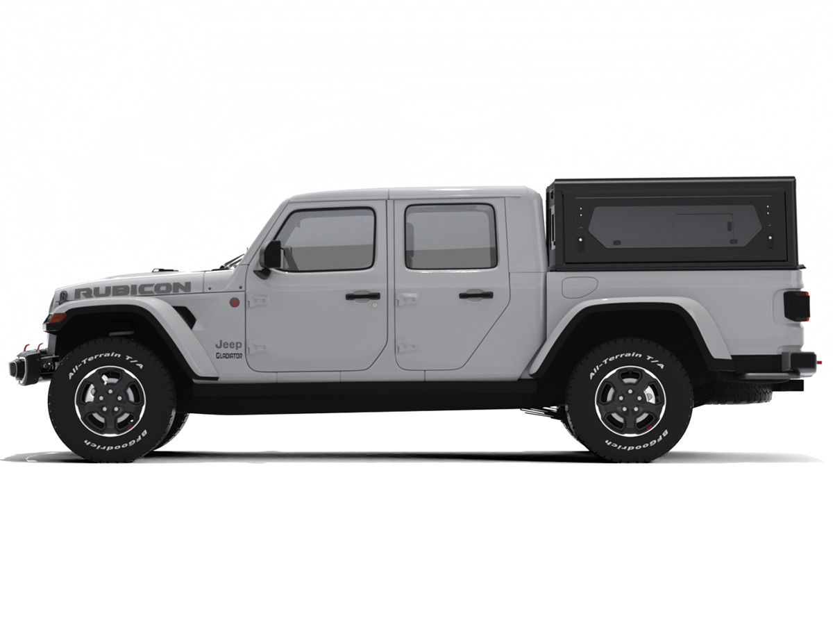 Hardtop Contour noir/ lisse avec fenêtre latérale pour Jeep Gladiator 2019+ Alu-Cab – Image 8