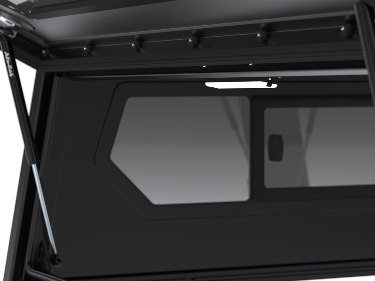 Hardtop Contour noir/ lisse avec fenêtre latérale pour Jeep Gladiator 2019+ Alu-Cab – Image 10