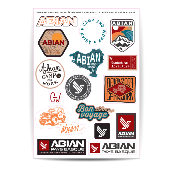 Autocollant Abian plaquette A4