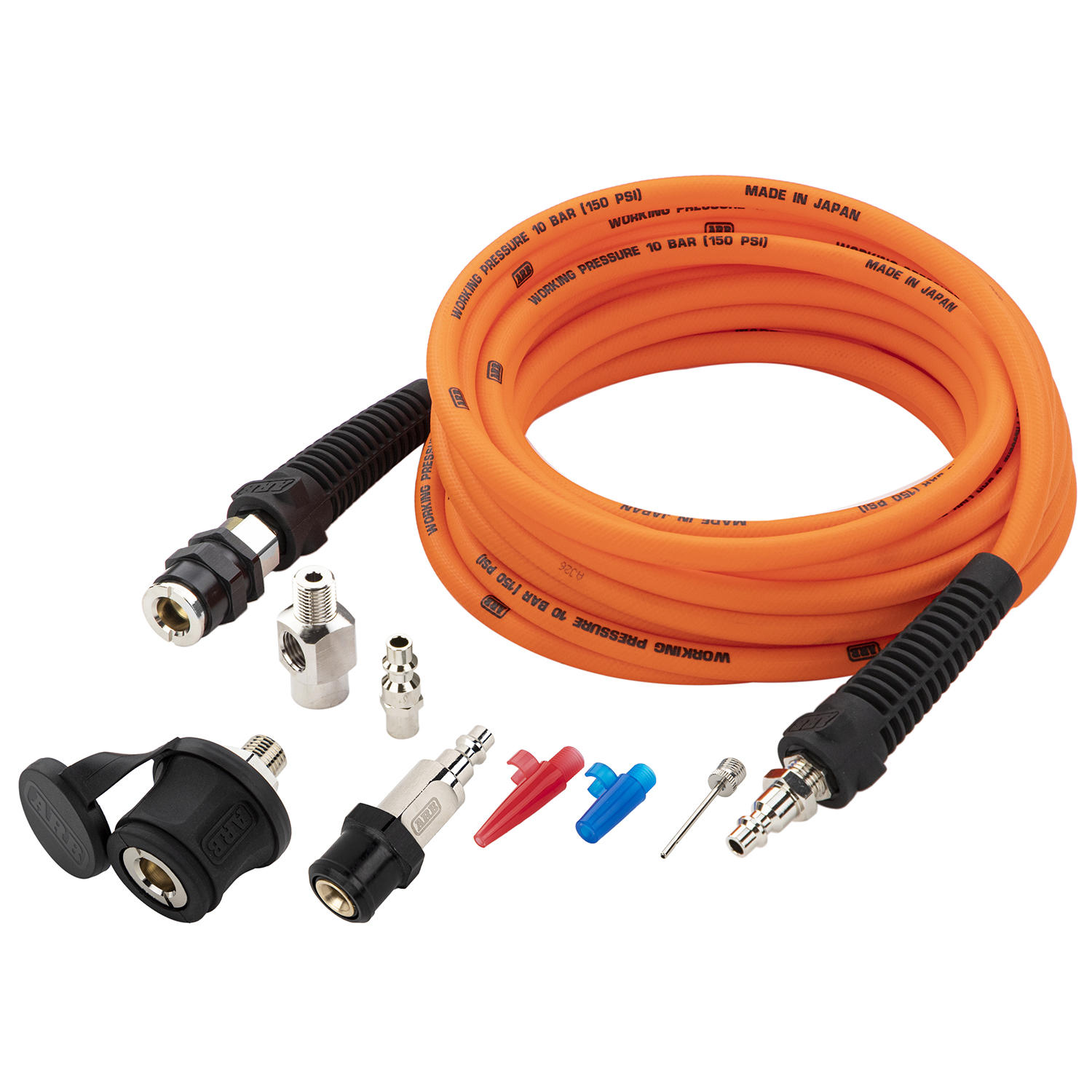 Kit tuyau 7m 10bars + raccords et adaptateurs de gonflage compresseur ARB – Image 2
