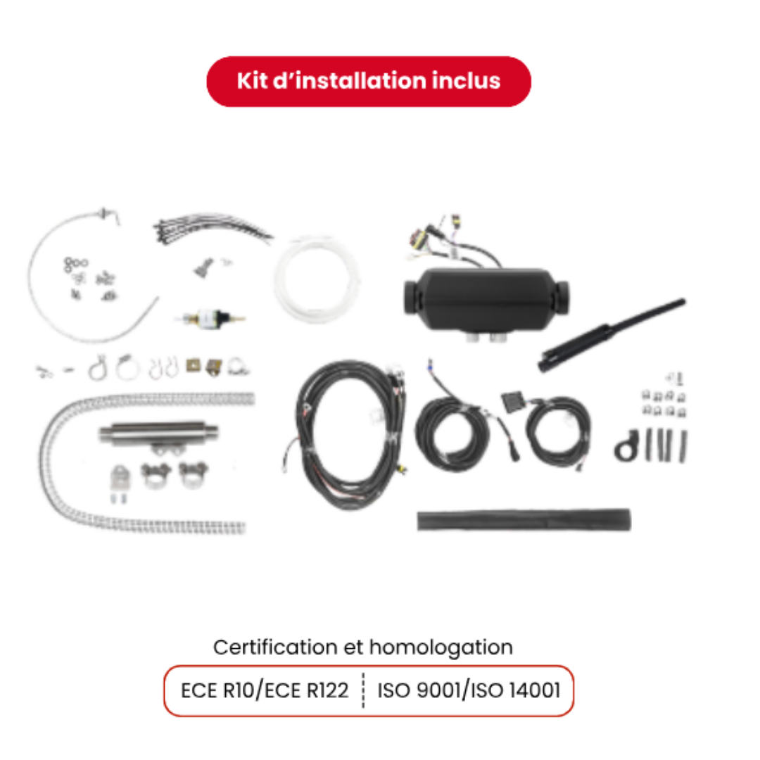 Kit chauffage AUTOTERM Air 4D 4 kW 12 V / 24 V – Montage intérieur pour van aménagé – Image 4
