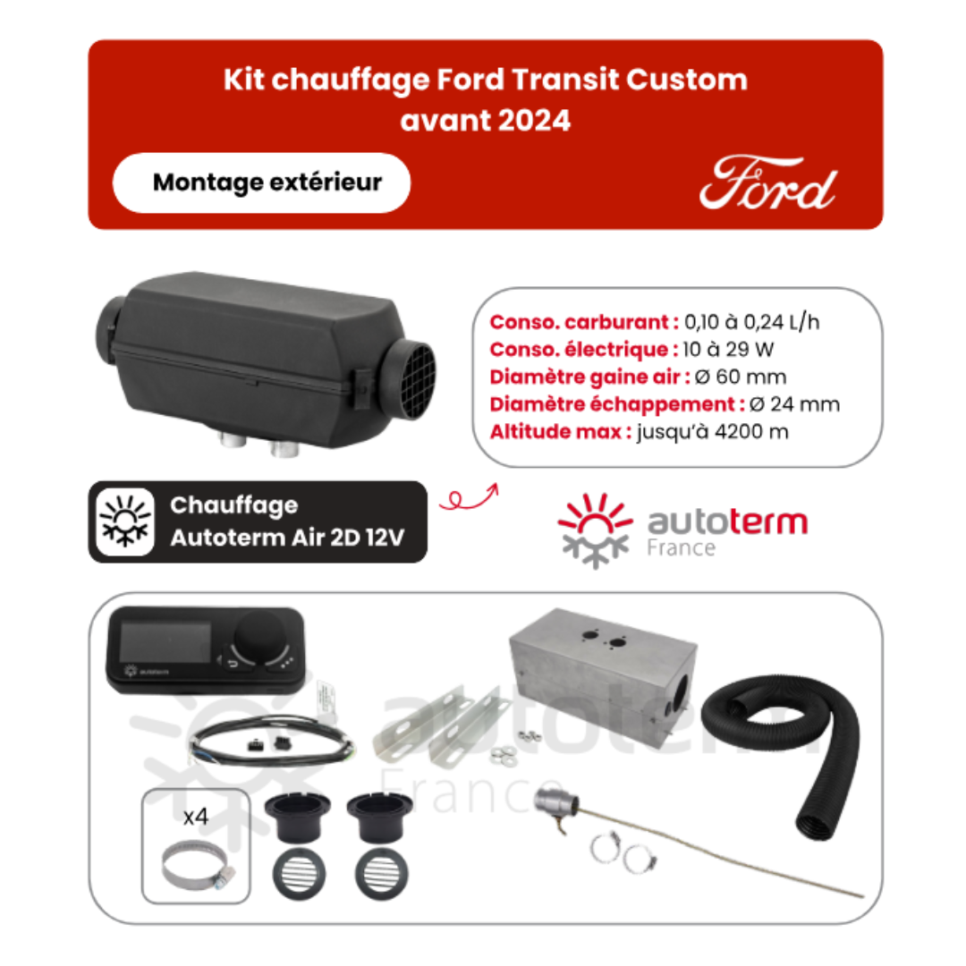 Kit chauffage Ford Transit Custom extérieur AUTOTERM – Image 1