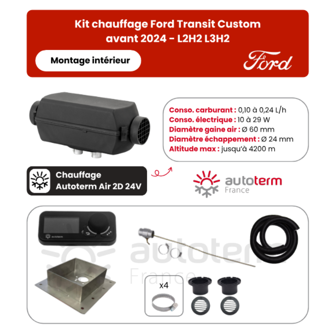 Kit chauffage Ford Transit Custom intérieur AUTOTERM – Image 2