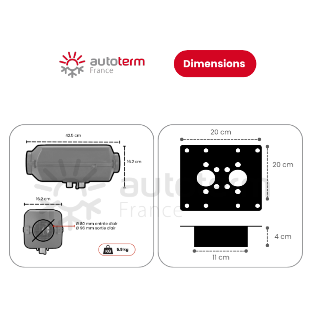 Kit chauffage Mercedes Sprinter L3H3 / L4H3 intérieur AUTOTERM – Image 3