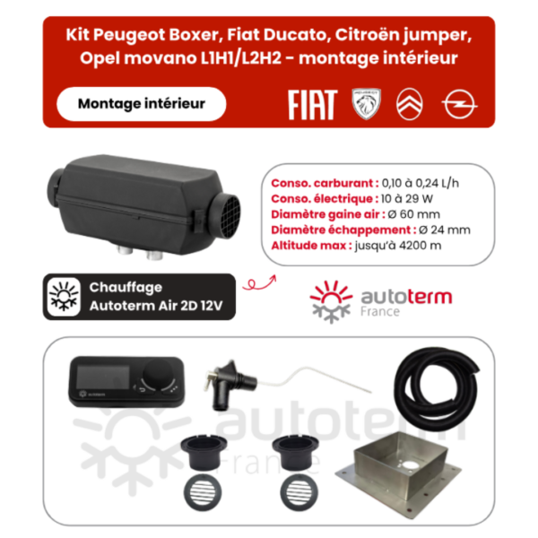 Alternative view of Kit chauffage Citroën Jumper L1H1 / L2H2 intérieur AUTOTERM