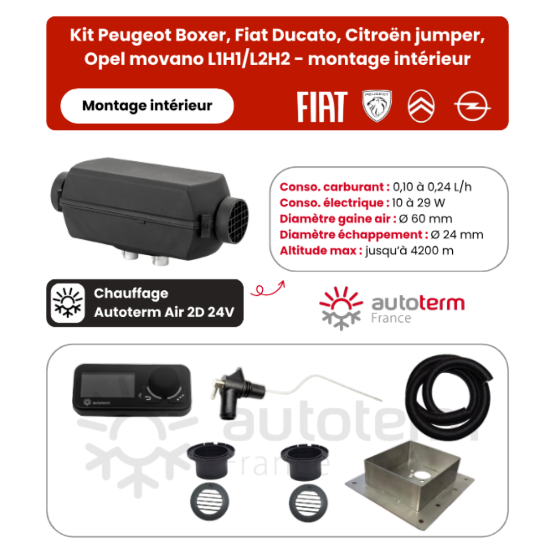 Kit chauffage Opel Movano L1H1 / L2H2 intérieur AUTOTERM – Image 1