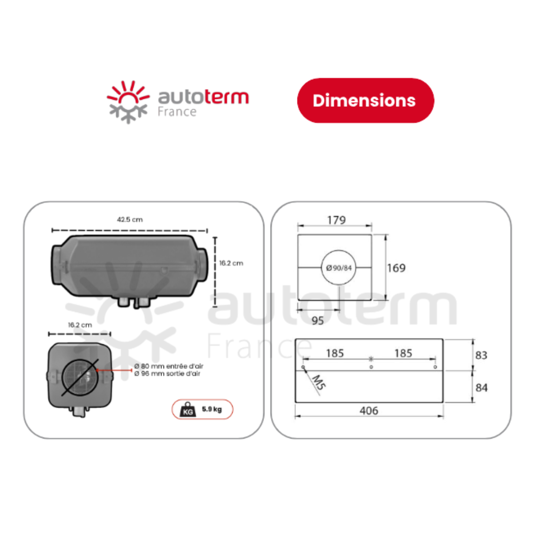 Kit chauffage Citroën Jumper L3H3 / L4H3 extérieur AUTOTERM – Image 3