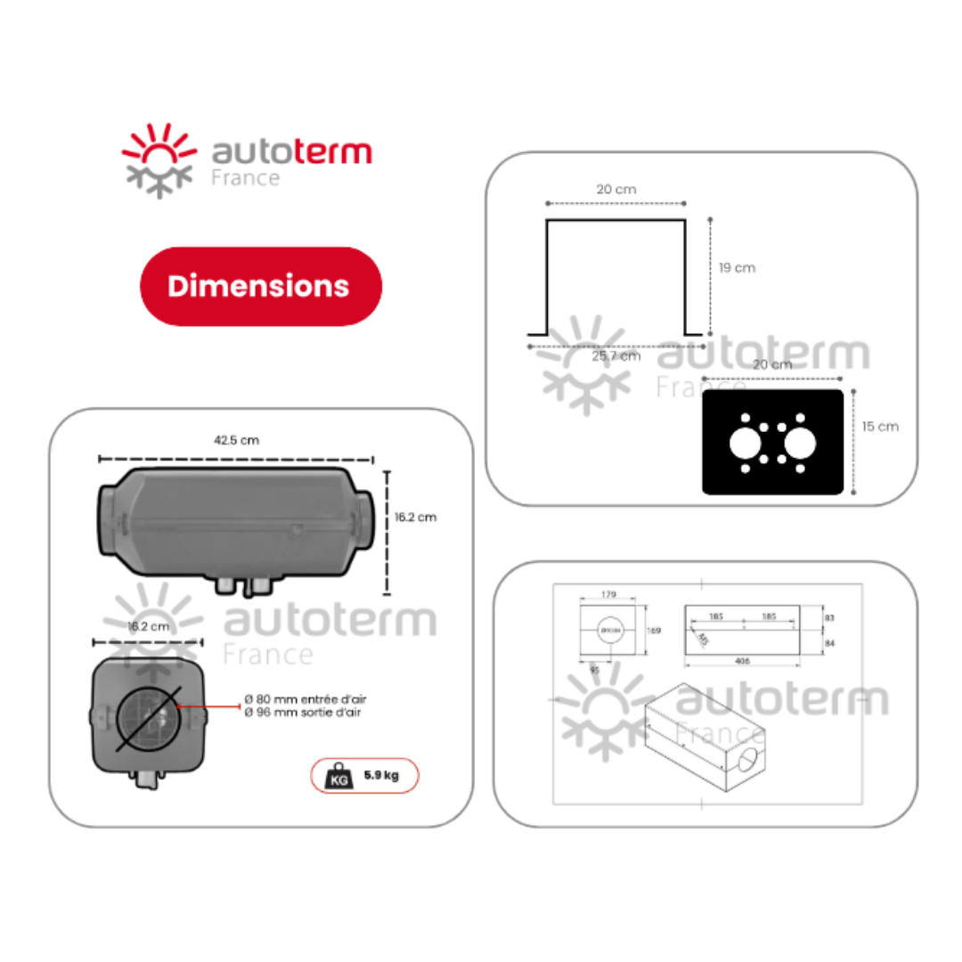 Kit chauffage Renault Master L3H3 / L4H3 (2010-2024) extérieur AUTOTERM – Image 3