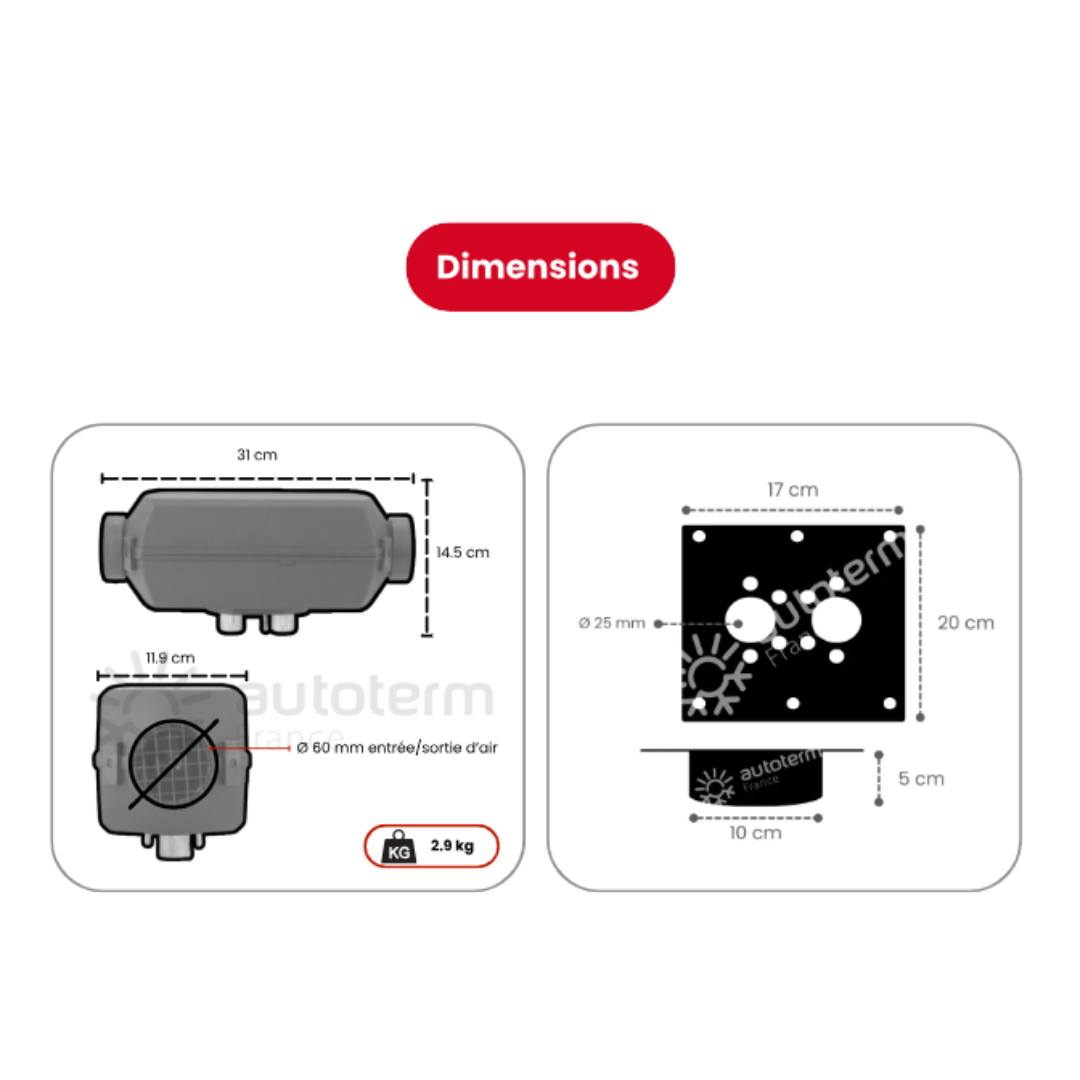 Kit chauffage Volkswagen Crafter (2006 – 2016) intérieur AUTOTERM – Image 3