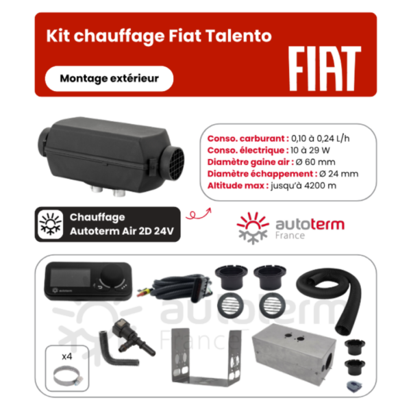 Alternative view of Kit chauffage Fiat Talento extérieur AUTOTERM