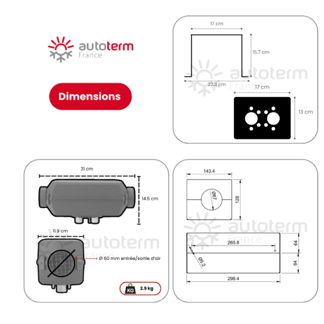 Kit chauffage Fiat Talento extérieur AUTOTERM – Image 3