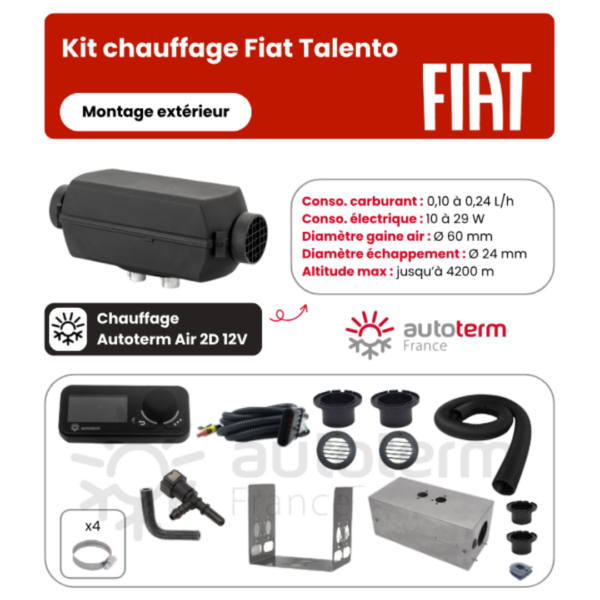 Kit chauffage Fiat Talento extérieur AUTOTERM